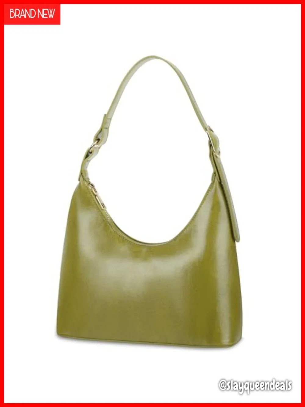 Vegan Leather Shoulder Bag Retro Crescent Hobo Purse